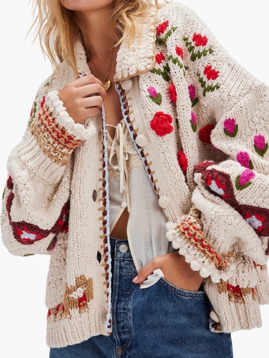Free People Sweaters - Free People Oversize Rosebud Cardigan